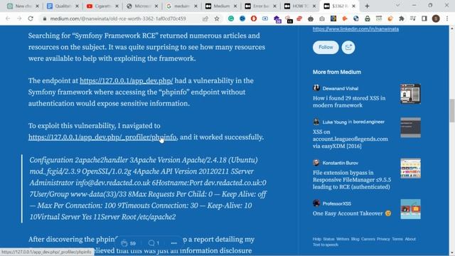 RCE via Symfony Framework || 3362$ || Escalating Phpinfo() to RCE||2023||#bugbounty #ethicalhacking смотреть онлайн