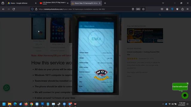 Honor View 10 BKL L09 HarmonyOS 3 update #Honorview10 смотреть онлайн