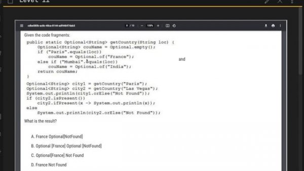 Java SE8 OCPJP 1z0-809 EP11 #Java #1z0809 #Oracle