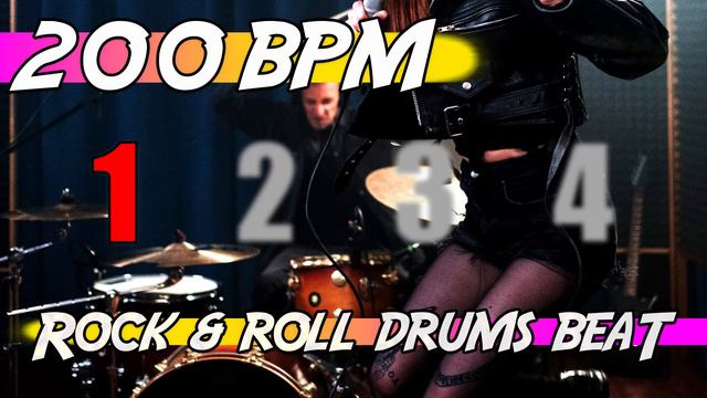✅ 200 BPM Backing Track 🥁 Ten minutes of Rock And Roll drums beat смотреть онлайн