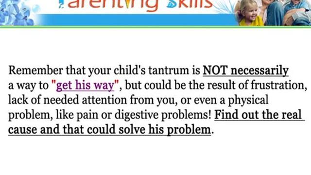 How to stop your 2 year old child's temper tantrums?