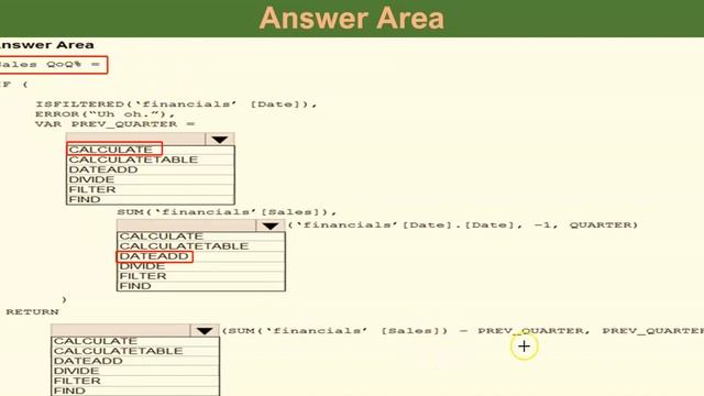 Power BI: PL-300 Certification: V 11: Create a measure that calculates QoQ% Growth using DAX смотреть онлайн