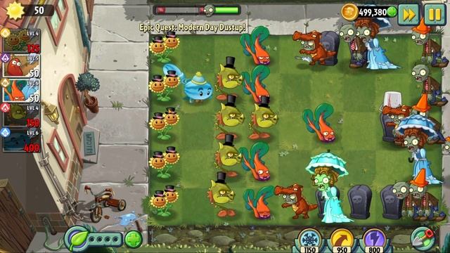 PvZ 2 | Modern Day - Epic Quest - Play extra hard levels and win a bag of 80 gems | Game Play Guide смотреть онлайн