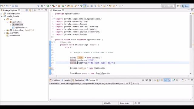 JavaFX Tutorial part4 Button смотреть онлайн