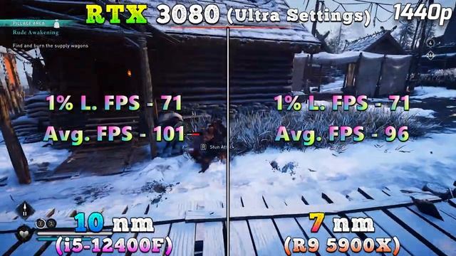 10 nm (Core i5 12400F) vs 7 nm (Ryzen 9 5900X) | PC Gameplay Tested смотреть онлайн