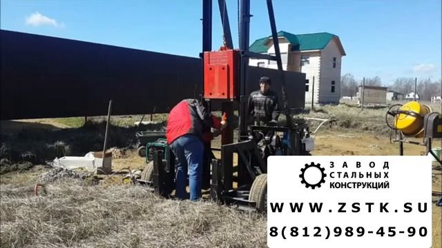 Установка забивной сваи Санкт-Петербург смотреть онлайн