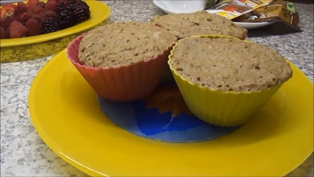 Быстрый завтрак из овсянки. Кексы в микроволновке 1п.-74ккал смотреть онлайн
