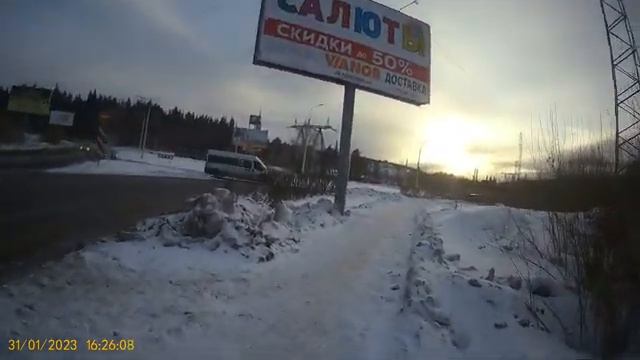 Видео за 31.01.2023 года Еду в сторону Гагарина вид передней камеры