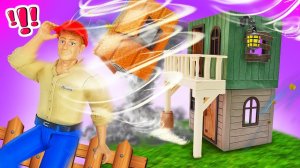 Смерч разрушил дом, а его хозяин застрял под обломками! Развивающие мультики про машинки помощники