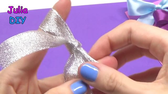 DIY crafts - How to Make Bow / Simple Way to Make ribbon bow / diy decorative bow / Julia DIY смотреть онлайн