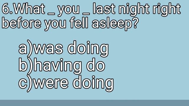 Past continuous | Grammar test смотреть онлайн