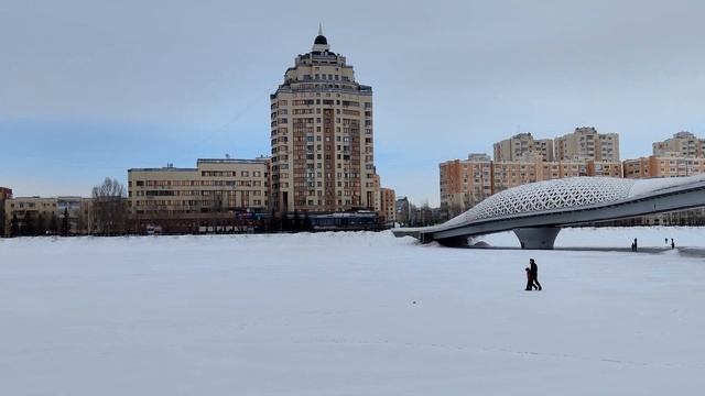 Astana Streets. Central Park Of Astana. Snow Drift Series