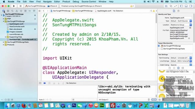 Lập trình iOS: WebService, ứng dụng Sơn Tùng M-TP Top Songs - [Bài 5/6] смотреть онлайн