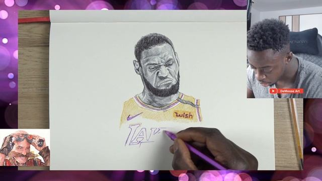 [LIVE] Drawing LeBron James - Sketch Daily E17 | DeMoose Art смотреть онлайн