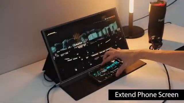 Narrow Frame Portable Monitor - ZSCMALLS 15.6 Inch 1080P FHD USB-C Laptop Monitor HDMI HDR смотреть онлайн