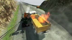 TRUCKS WITHOUT BRAKES!  BeamNG Drive Game. Racing and truck crashes. Dr Gosha.