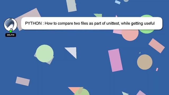 PYTHON : How to compare two files as part of unittest, while getting useful output in case of misma смотреть онлайн