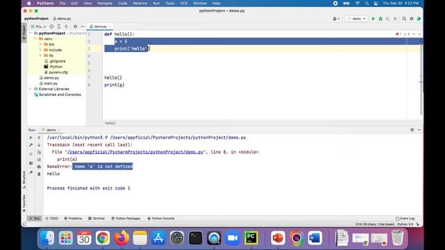 Python - Namespaces and Function Variable Scope with Code Examples - Python for Beginners APPFICIAL смотреть онлайн