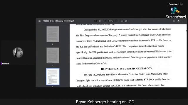 `Bryan Kohberger hearing on Investigative Genetic Genealogy and latest court docs смотреть онлайн
