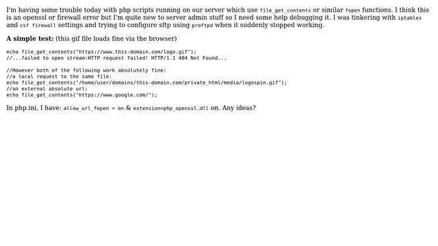 DevOps & SysAdmins: Issue with local php fopen scripts returning 404 on CentOS смотреть онлайн