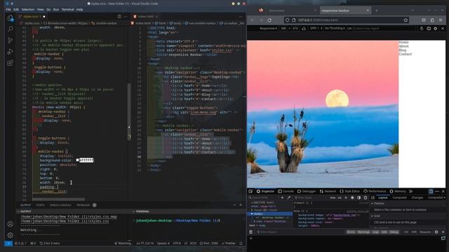 Responsive Navbar | Avec Javascript смотреть онлайн