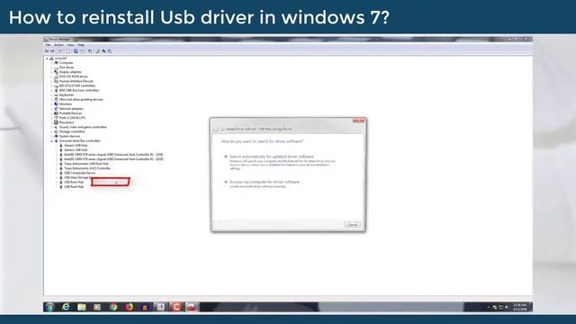 How to reinstall USB Driver in Windows 7 Operating System | Computer & Networking for Beginners смотреть онлайн