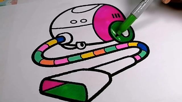 Drawing and colouring a Hoover l Vacuum Cleaner Coloring Pages l Draw Easy for kids l Rainbow Art l смотреть онлайн