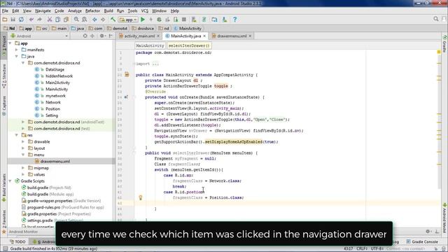 Using Fragments with Navigation Drawer Part2 смотреть онлайн