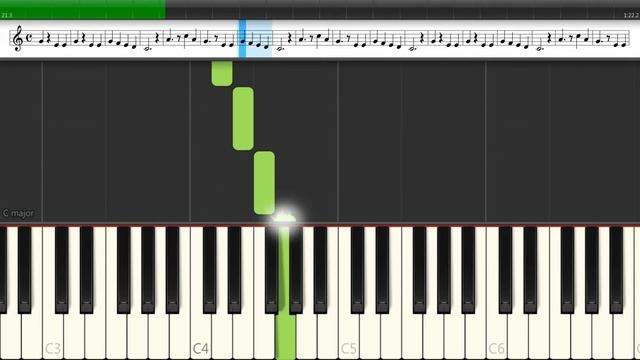 Как сыграть детскую песенку - "Маленькой ёлочке холодно зимой" на пианино самостоятельно легко смотреть онлайн