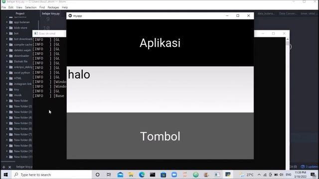 Python Kivy Part 2: Mendapatkan Data textinput dan Mengubah text pada Label смотреть онлайн