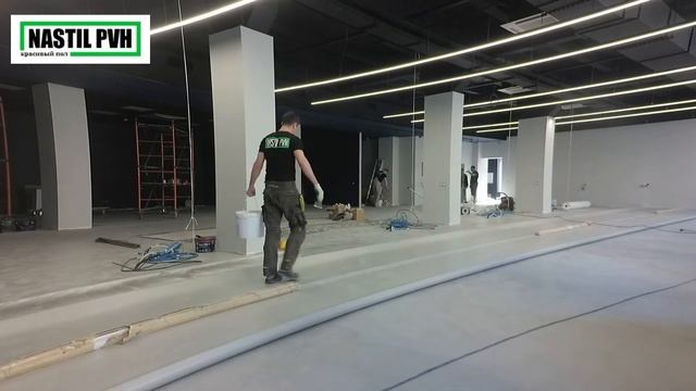 Монтаж коммерческого линолеума Forbo Emerald Standart