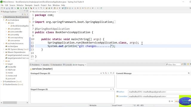 Working with Pull, Push and committing a spring boot project to GITHUB смотреть онлайн