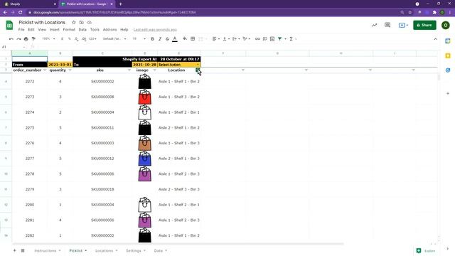 Create Shopify Order Pick lists with warehouse inventory locations (bins/aisles/shelves) смотреть онлайн