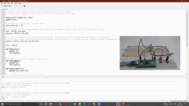 Pi Pico Guide 03 | Pushbutton with Pi Pico | Pushbutton Press Types and Detection | Interrupts смотреть онлайн