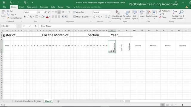 How to make attendance register for Students in Microsoft Excel | Students attendance register смотреть онлайн