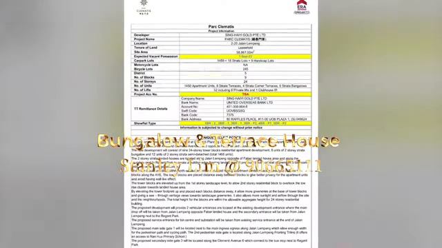 Parc Clematis Bungalow & Terrace.  2 Story Strata Landed Houses Are Located Along Jalan Lempeng