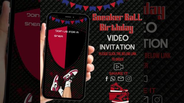 Sneaker Ball Birthday Invitation смотреть онлайн