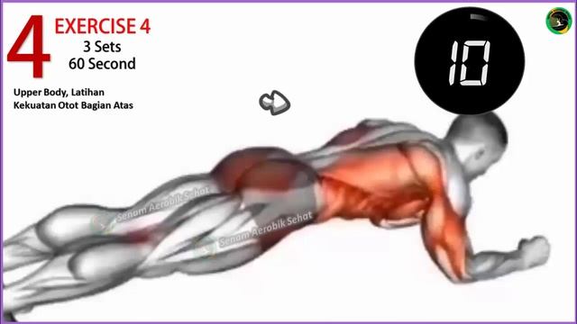 Upper Body, Latihan Kekuatan Otot Bagian Atas, Bahu, Dada dan Perut смотреть онлайн