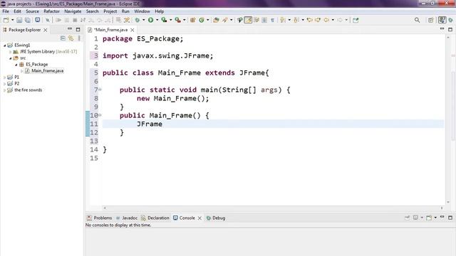 Java swing#1 JFrame смотреть онлайн