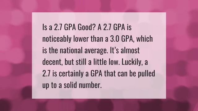 Is a GPA of 2.8 good? смотреть онлайн