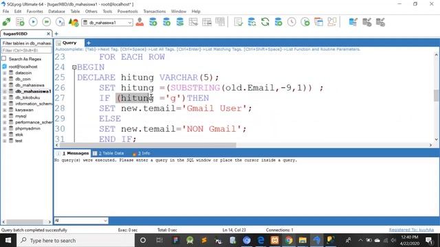 06 Implementasi Penggunaan Trigger Update dalam MySQL смотреть онлайн