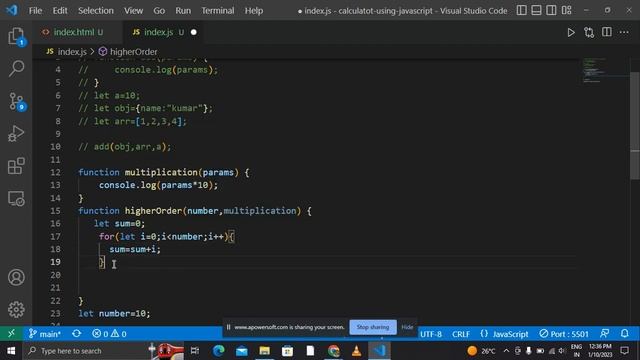 Higher Order Function in JavaScript in Hindi смотреть онлайн