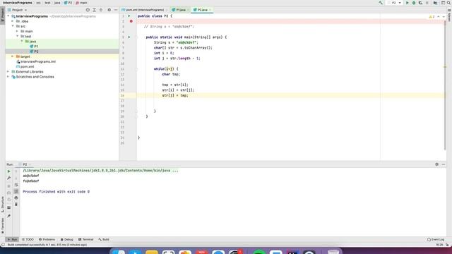 reverse a string keeping special characters(Popular Interview Question) смотреть онлайн