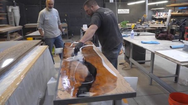 DIY Outdoor Kitchen Epoxy River Table Countertops