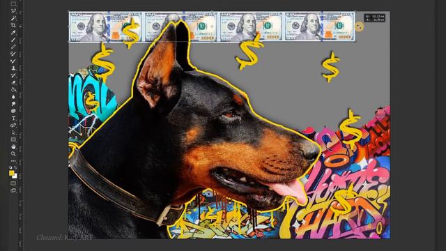 ДЕНЕЖНАЯ КАРТИНА - Доберман | Doberman