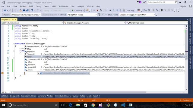 Microsoft Bot Framework .NET - Direct Line Swagger смотреть онлайн