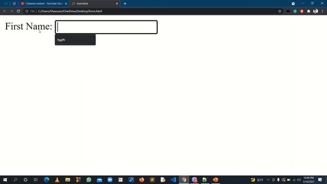 How to create a simple form in html using form, label & input Tags l தமிழில் смотреть онлайн