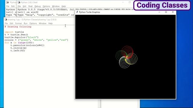 Coding for Kids in Python - Video - 7 (हिन्दी) ' Draw Circle in Python' смотреть онлайн