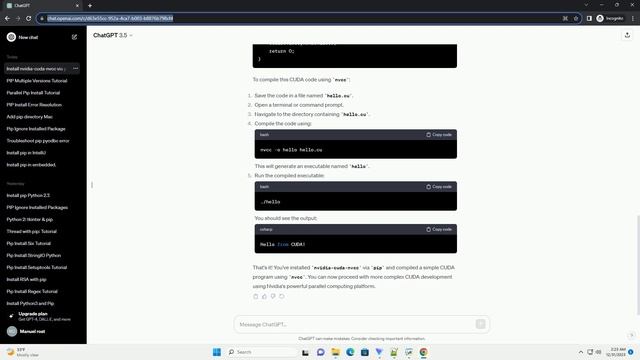 pip install nvidia cuda nvcc смотреть онлайн