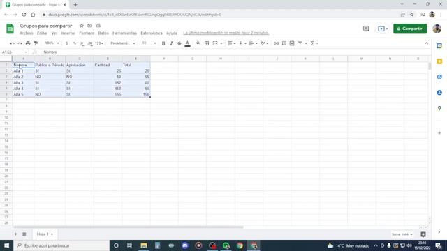 Dar formato de tabla en Excel Google Drive 2022 - Sniper1up смотреть онлайн
